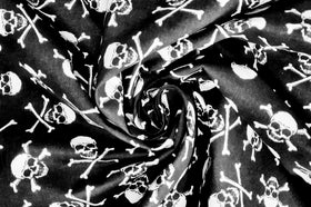 Baumwolldruck Totenköpfe Bio * Ab 25 cm - 0