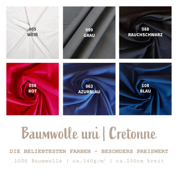 Tissu coton uni - prix spécial *A partir de 50cm