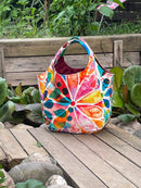 Tissu déco demi panama fleur aquarelle * A partir de 50 cm-3