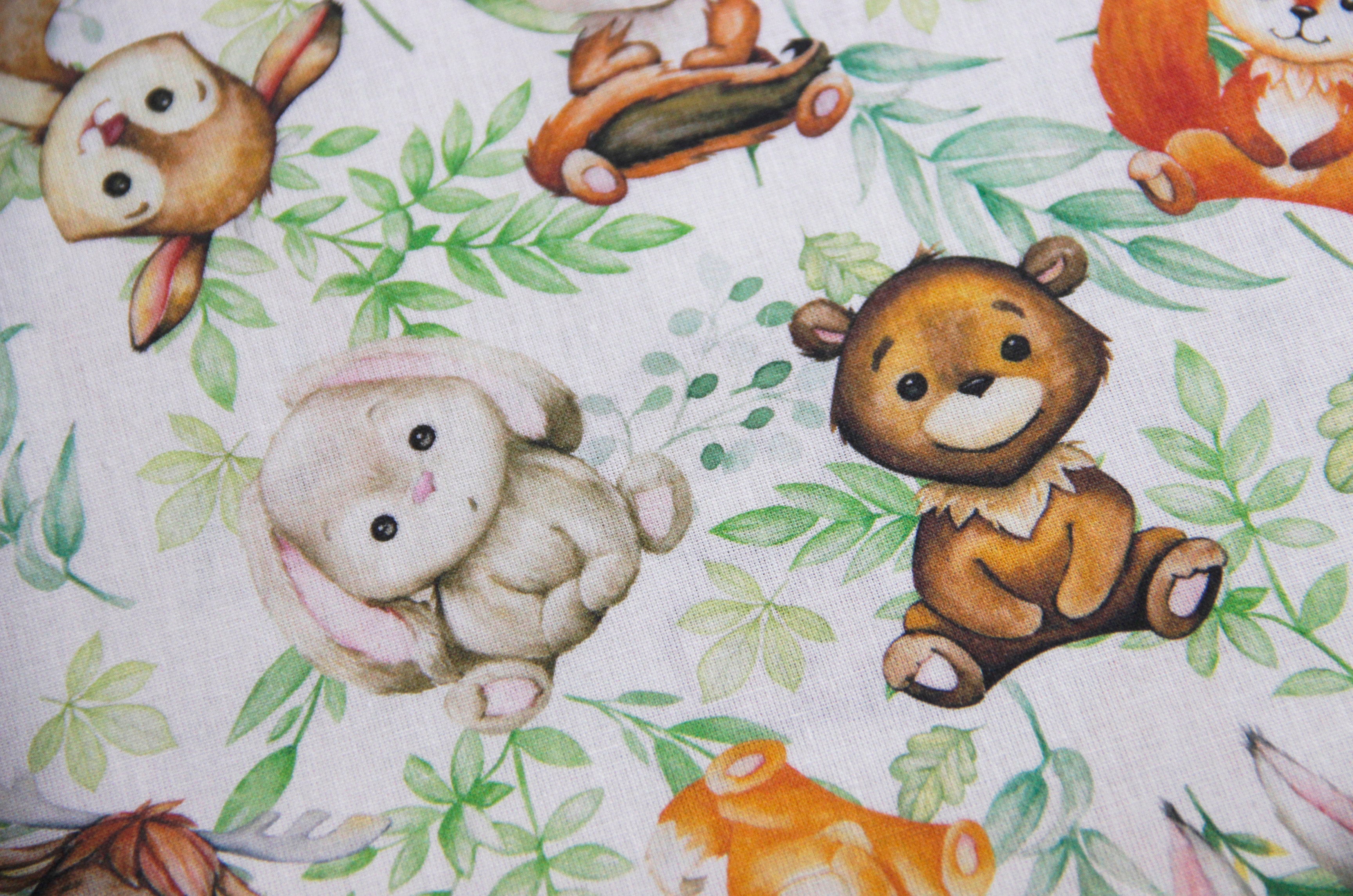 Cotton digital print forest animals * From 50 cm - 0
