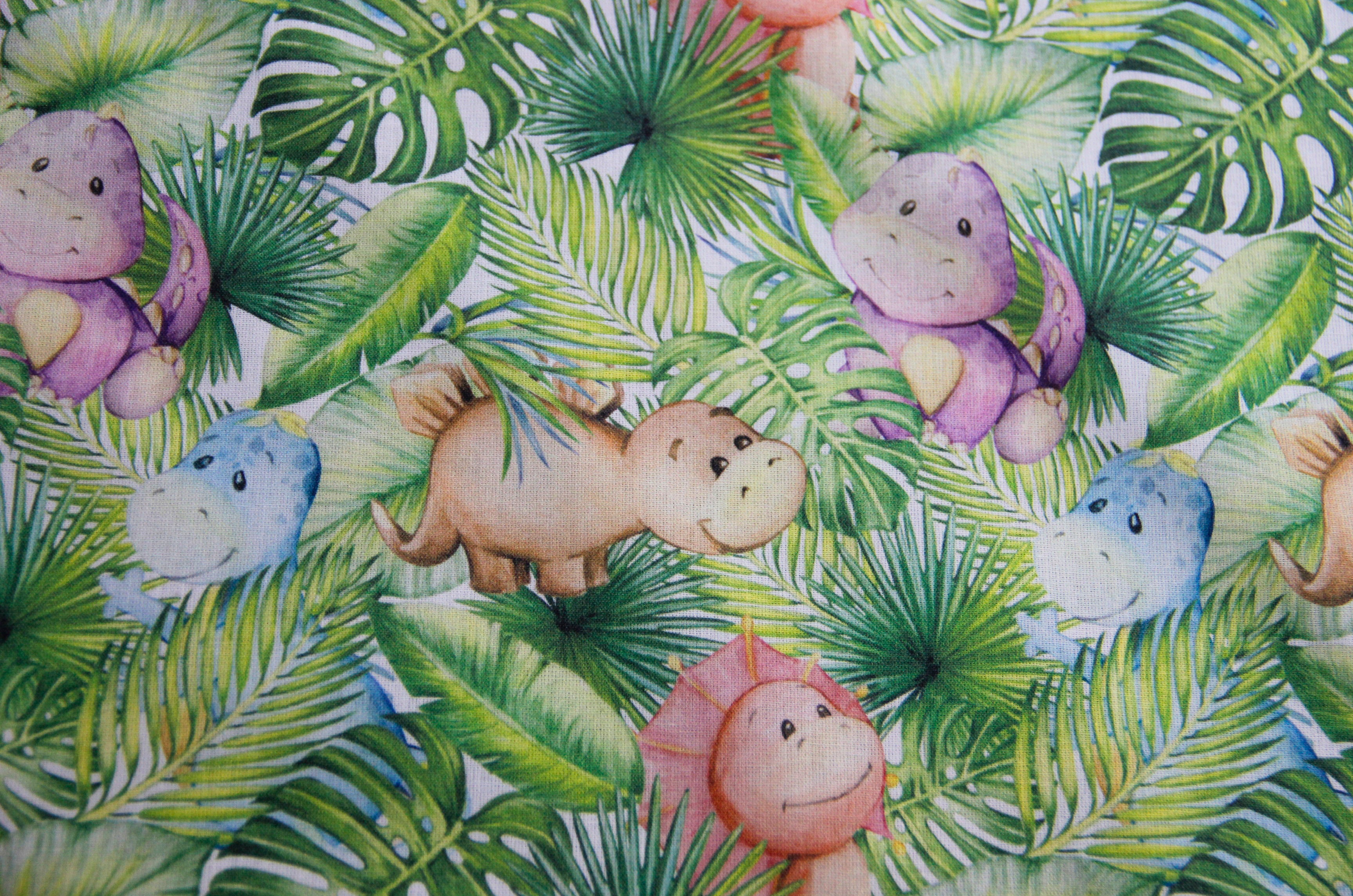 Cotton digital print Happy Dinos * From 50 cm