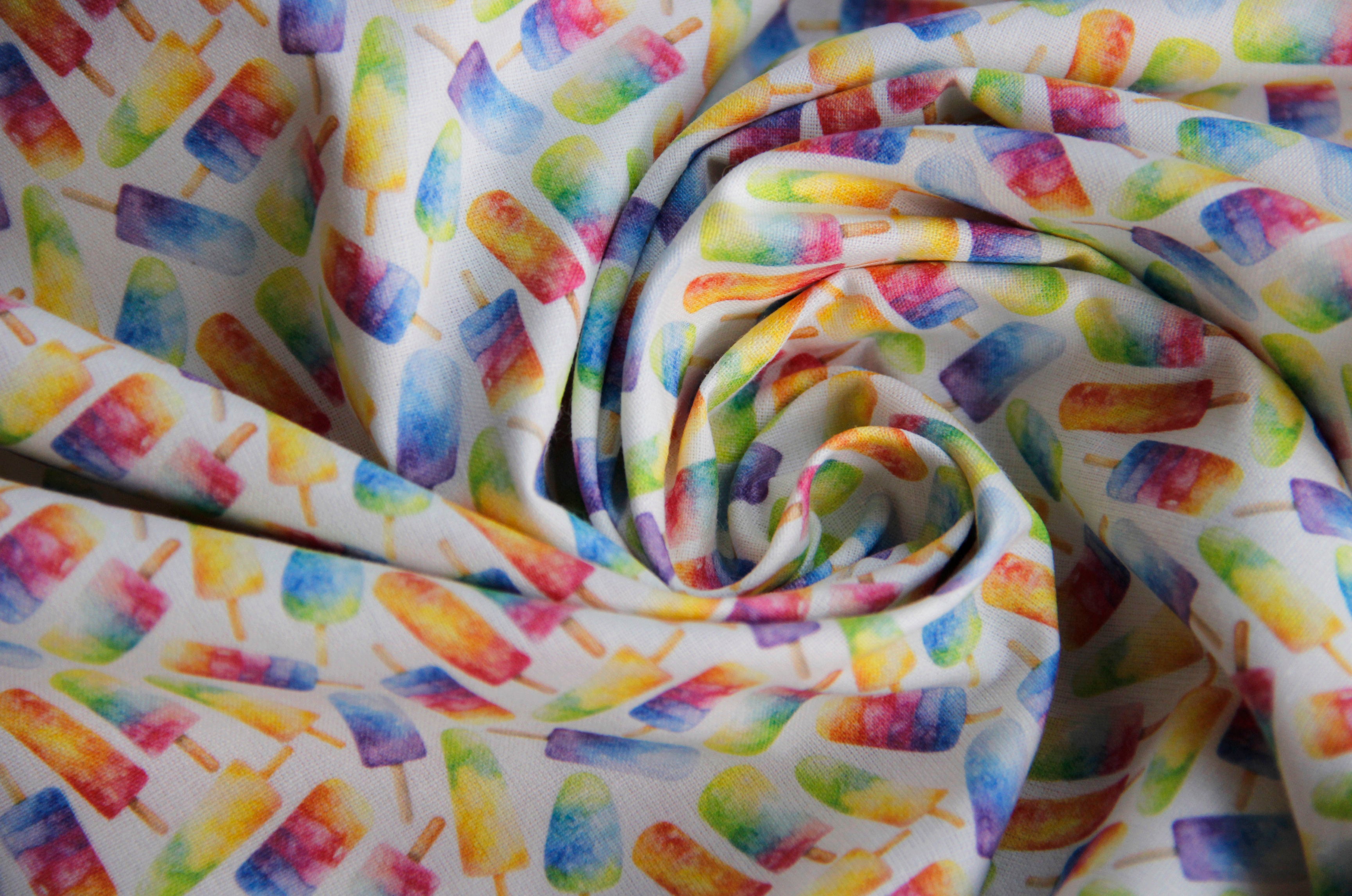 Coton impression numérique Popsicle * A partir de 50 cm-3