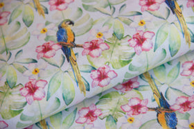 Perroquet en coton impression numérique * A partir de 50 cm - 0