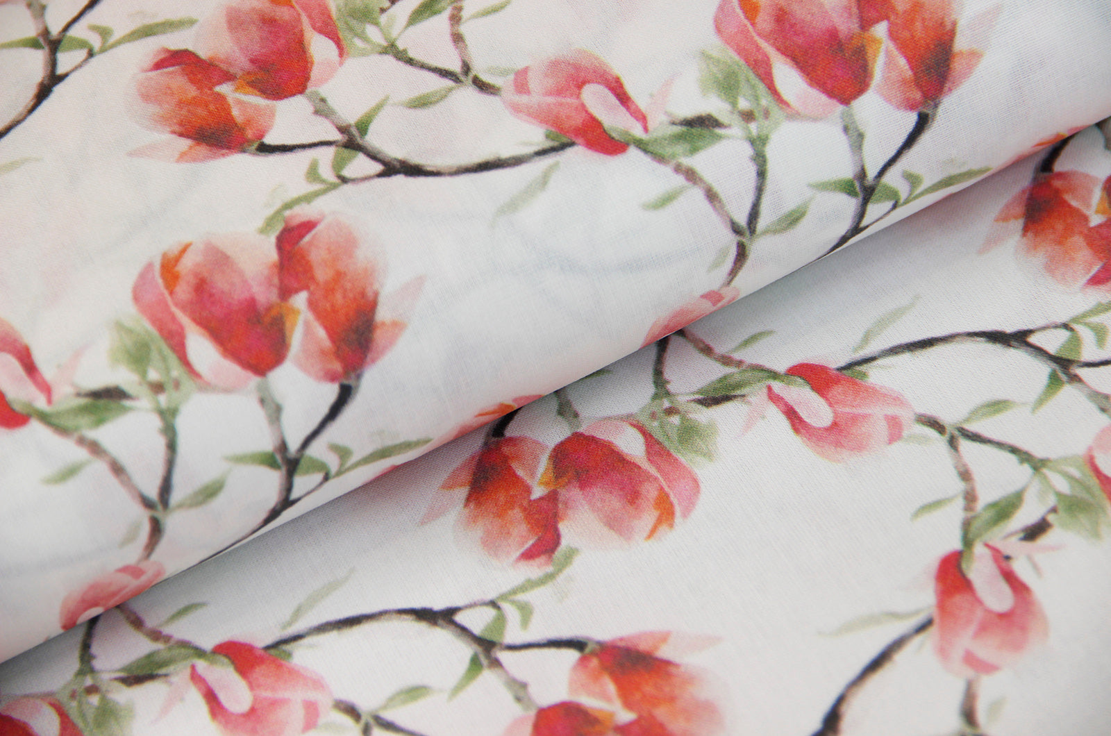 Cotton digital print magnolias * From 50 cm
