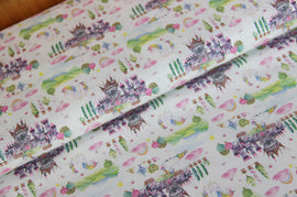 Baumwoll Digitaldruck Zauberschloss * Ab 50 cm