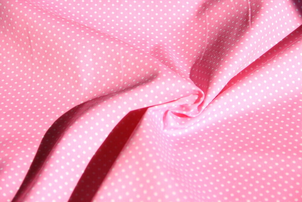 Buy 011-pink Cotton print dots 2mm * From 50cm