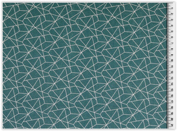 Kaufen 024-petrol Baumwolldruck Geometrisch * Ab 25 cm
