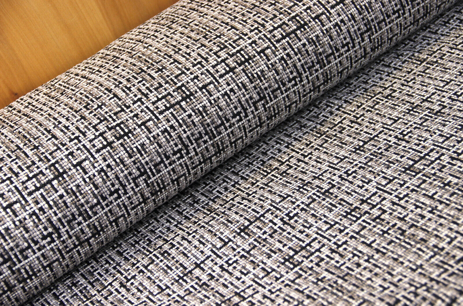 Buy 004-grey-black Upholstery fabric * From 50 cm