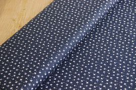 Acheter 008-marine Coton imprimé champignons * A partir de 25 cm