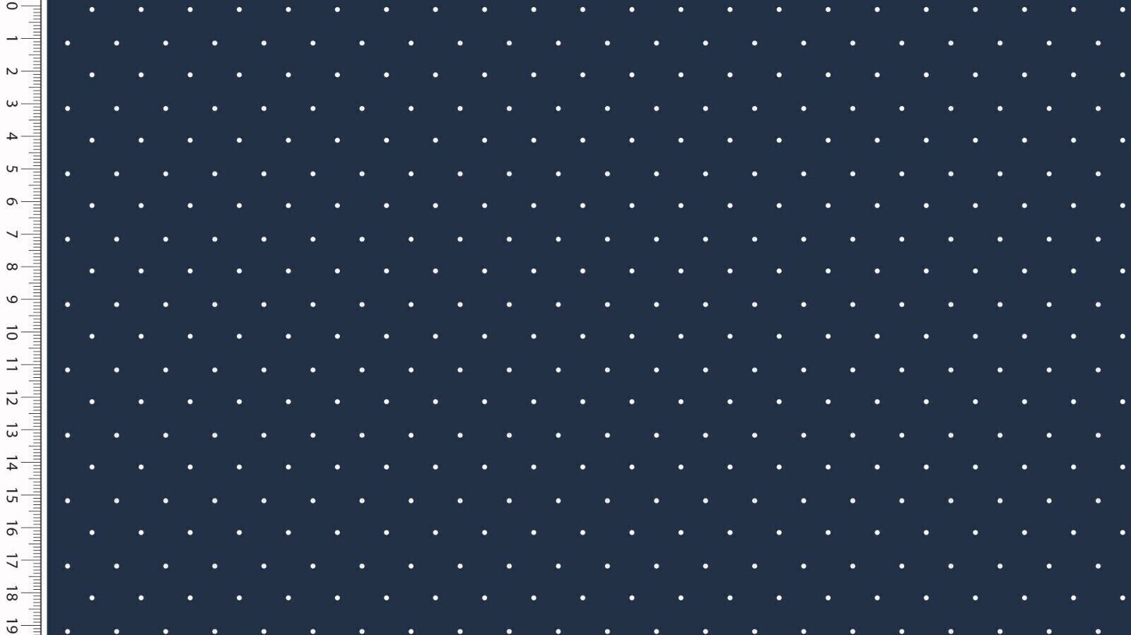 Buy 008-marine Cotton jersey dots, jersey fabric dotted by the meter, stretch fabric *From 50 cm 