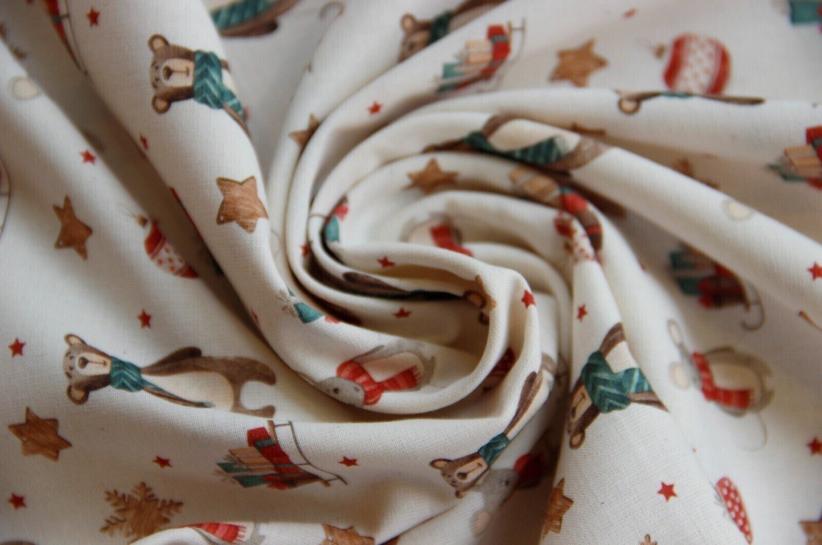 Cotton print Christmas organic * From 50 cm - 0