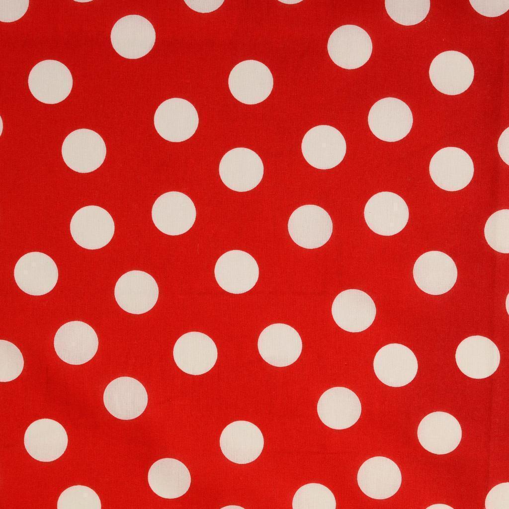 Buy 1903-red-dots-white Cotton print dots 2.5 cm * From 50 cm