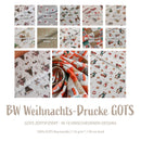 Baumwolldruck Weihnachten Bio * Ab 50 cm-1