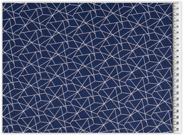 Kaufen 008-marine Baumwolldruck Geometrisch * Ab 25 cm