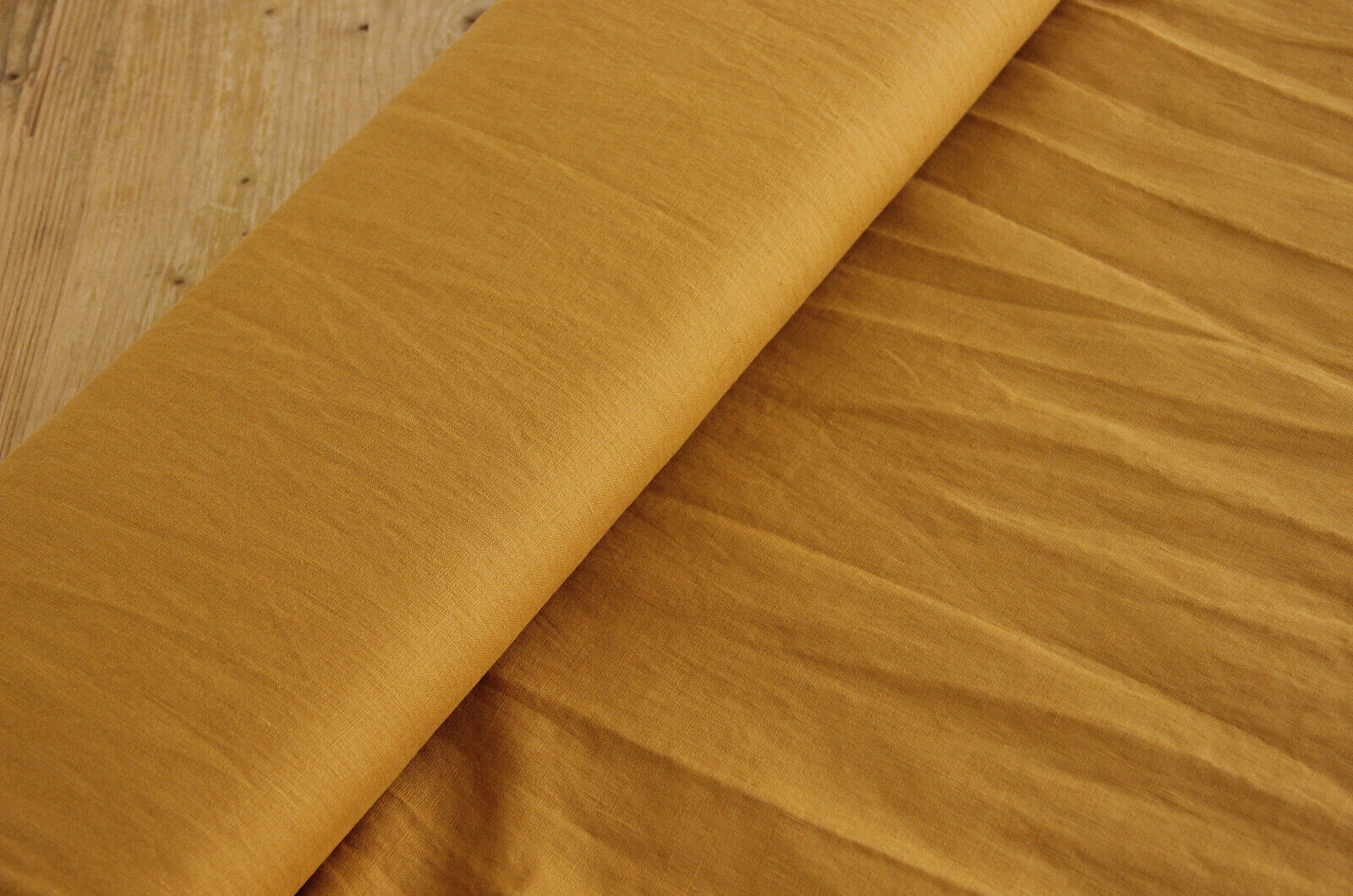 Buy 034-ochre Washed summer linen * From 50 cm