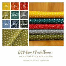 Baumwolldruck Meterware Pusteblume * Ab 25 cm