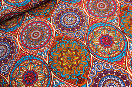 Tissu déco mandala oriental *À partir de 50 cm