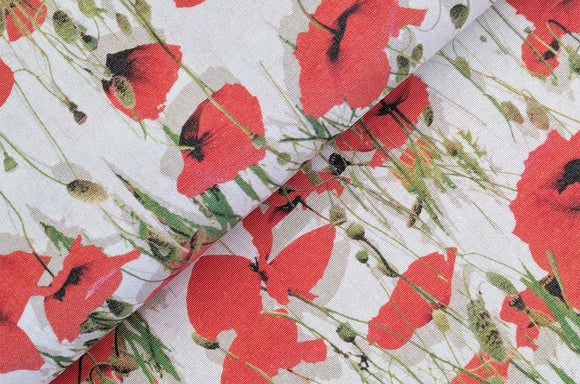 Dekostoff Mohnblumen *Ab 50cm