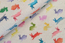 Dekostoff bunte Hasen *Ab 50cm-5