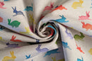Dekostoff bunte Hasen *Ab 50cm-4