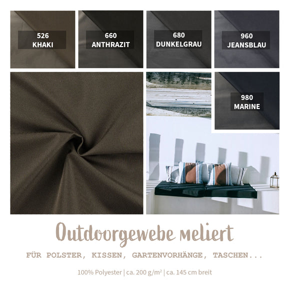 Outdoorstoff meliert *Ab 50cm