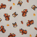 Baumwolljersey bedruckt Feuerwehr creme *Ab 50cm-5