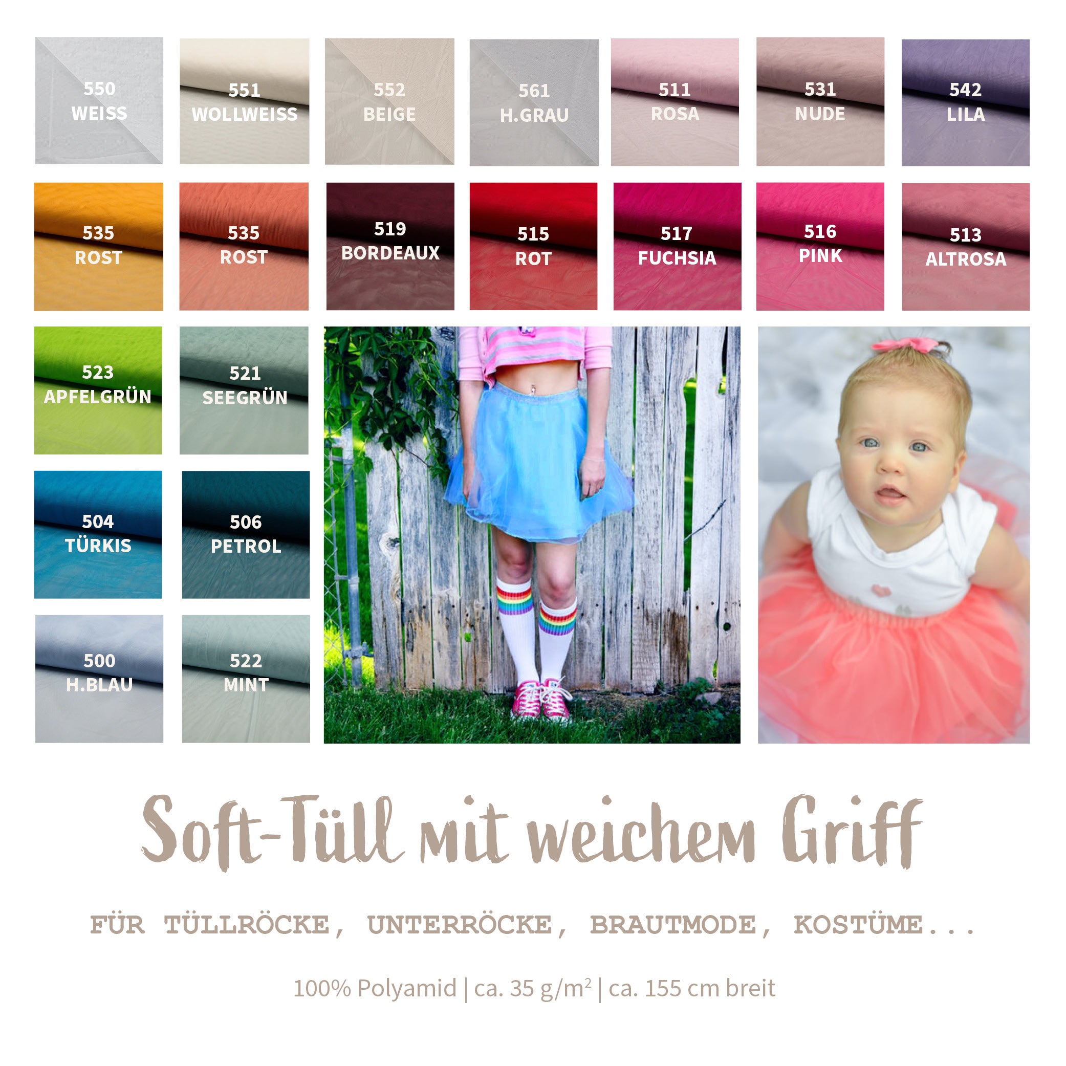 Soft-Tüll *Ab 1 m