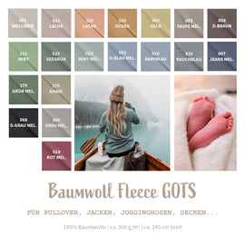 Fleece aus Bio-Baumwoll *Ab 25 cm