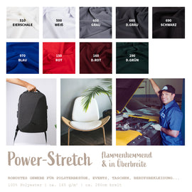 Power-Stretch überbreit flammenhemmend *Ab 50 cm
