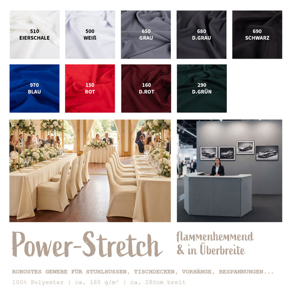 Power-Stretch überbreit flammenhemmend *Ab 50 cm