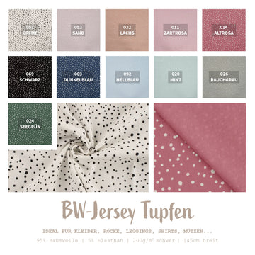Baumwolljersey Punkte *Ab 50cm