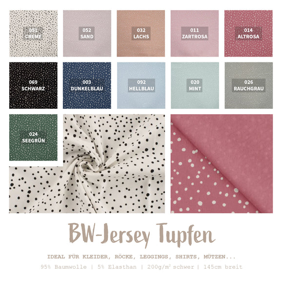 Baumwolljersey Punkte *Ab 50cm