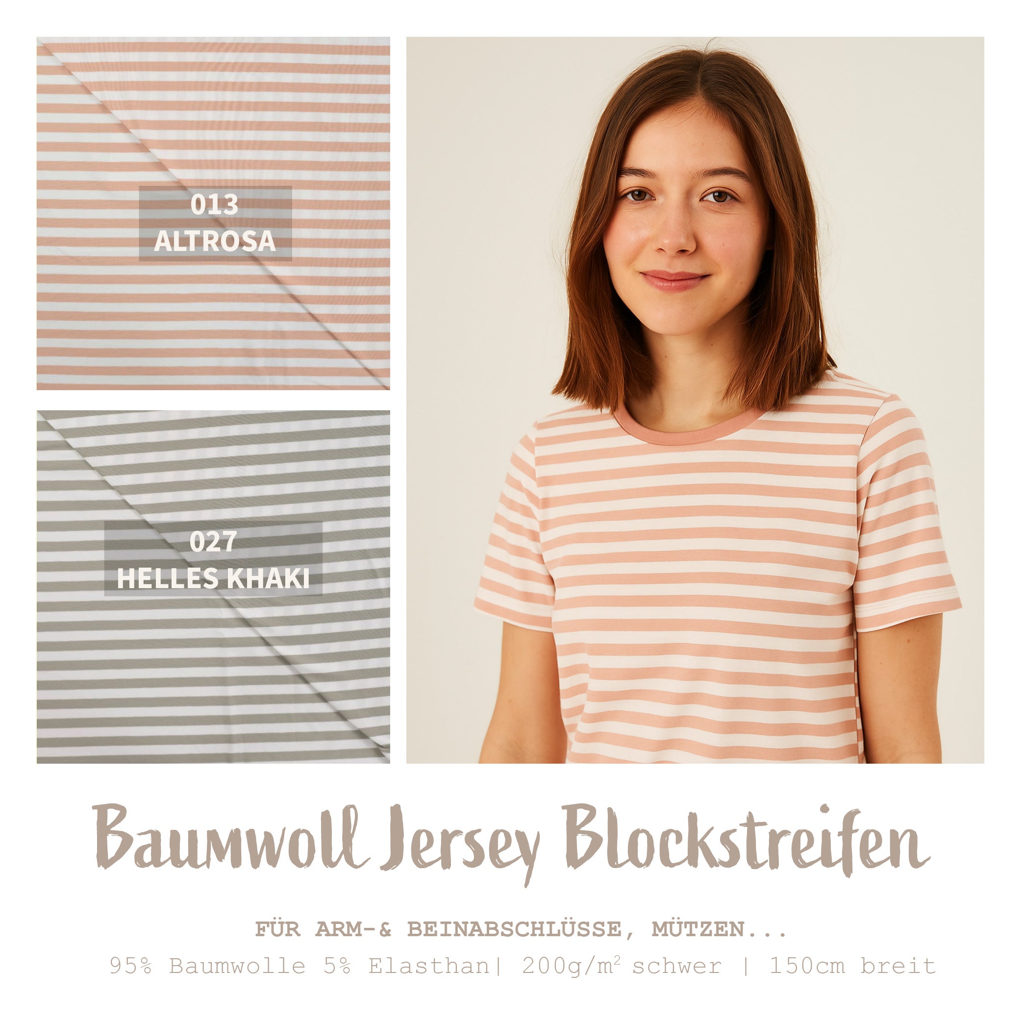 Baumwolljersey Blockstreifen *Ab 50cm