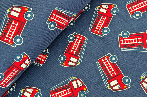 Sommersweat Feuerwehr blau *Ab 50cm