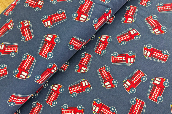 Sommersweat Feuerwehr blau *Ab 50cm