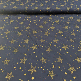 Buy 026-sterne-gold-auf-marine Christmas prints * From 50 cm
