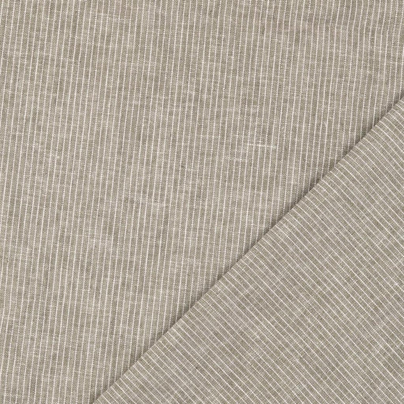 Demi lin à motifs fines rayures * A partir de 50 cm