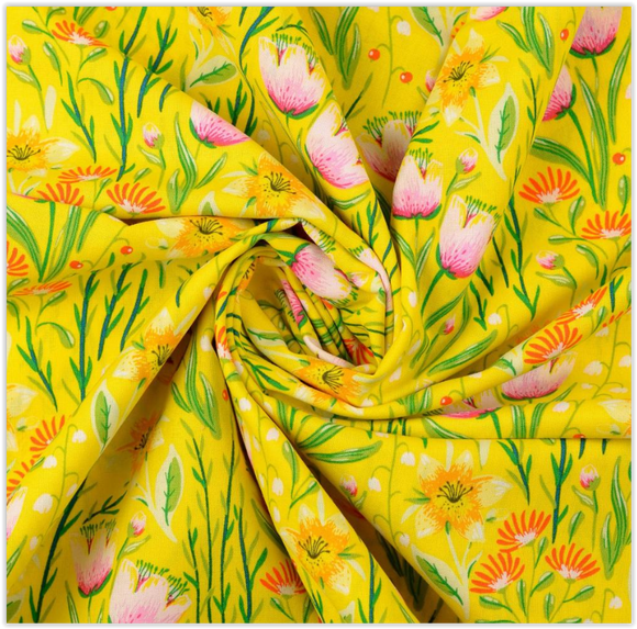 Coton imprimé Pâques *À partir de 25 cm