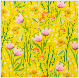 Kaufen 002-osterblumen-gelb Baumwolldruck Ostern *Ab 25 cm