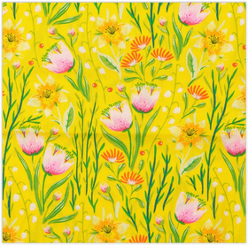 Acheter 002-fleurs-de-paques-jaunes Coton imprimé Pâques *À partir de 25 cm