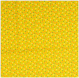 Kaufen 004-bunte-punkte-gelb Baumwolldruck Ostern *Ab 25 cm