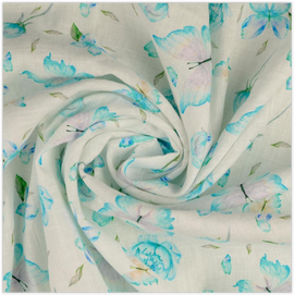 Halbleinen Schmetterling türkis *Ab 50cm