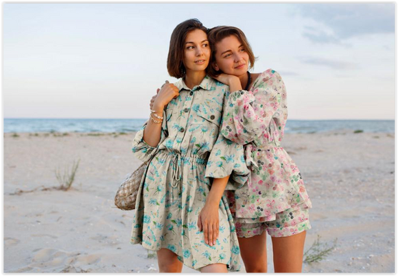 Halbleinen Schmetterling türkis *Ab 50cm