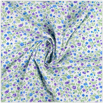 Viskose Blumen blau-lila *Ab 50 cm