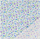 Viskose Blumen blau-lila *Ab 50 cm-2