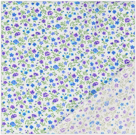 Viskose Blumen blau-lila *Ab 50 cm - 0