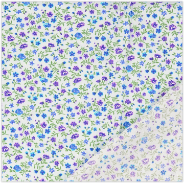 Viskose Blumen blau-lila *Ab 50 cm - 0