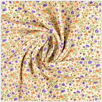 Viskose Blumen lila-orange *Ab 50 cm