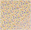 Viskose Blumen lila-orange *Ab 50 cm-2