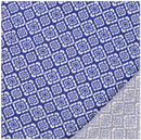 Viskose-Leinen Ethno blau *Ab 50cm-2